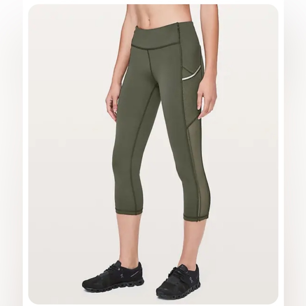 Lululemon speed up cropped mesh leggings